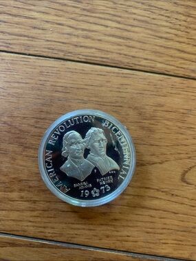 1973 Sterling Silver Bicentennial Commemorative Medal Samuel Adams Patrick Henry